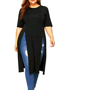 Split hem longline Tee